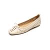Fashion NEW Spring/Autumn Women Pumps Square Toe Low Heel Shoes Genuine Leather Shoes for Women Concise Bow-hnot Weave Slip-on Shoes