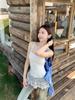 2026 Frühling/Sommer Koreanischer Stil Schlankes Spitzen-Patchwork-Camisole-Tanktop