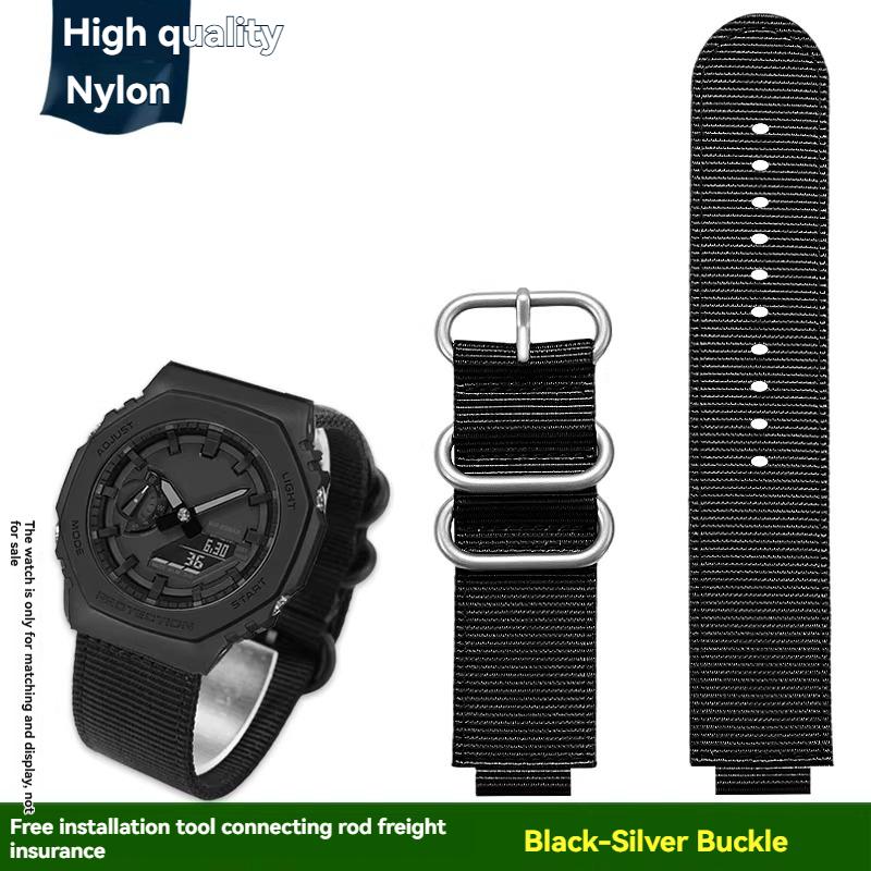 

Для Casio Farmhouse Oak GM2100/GA2100/GA-B2100 Модифицированные Водонепроницаемые Часовые Ремешки из Водостойкого Нейлона и Холста Аксессуары 0mm