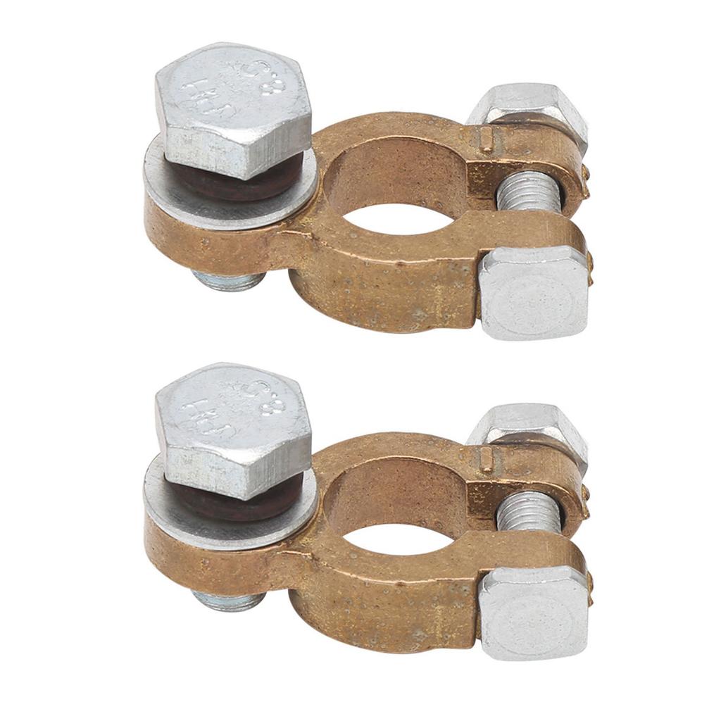 4pcs Battery Cable Terminal 300A Brass Battery Terminal Connector M10 for Automobiles Trucks Caravan