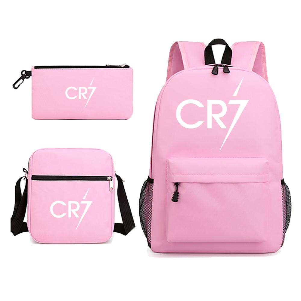 

3 шт. Новые рюкзаки CR7 Школьные сумки для мальчиков девочек подростков для ноутбука Mochilas Сумки через плечо 15.6 inch