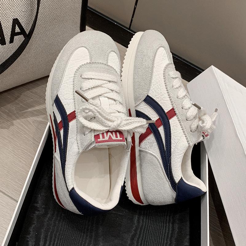 Retro Color Matching Platform German Training Shoes Women's 2025 New Models Increase Height and Thinness, Comfortable