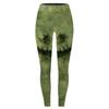 Damen Casual Mode Outdoor Halloween Bedruckte Slim Elastische Yogahose Cropped Hose