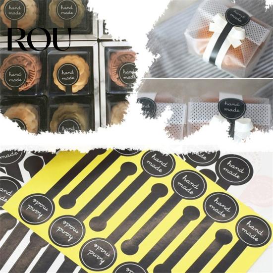 200 Stuks Handgemaakte Lange Afdichtingsstickers Stickers Cadeauverpakking Zelfklevend Label