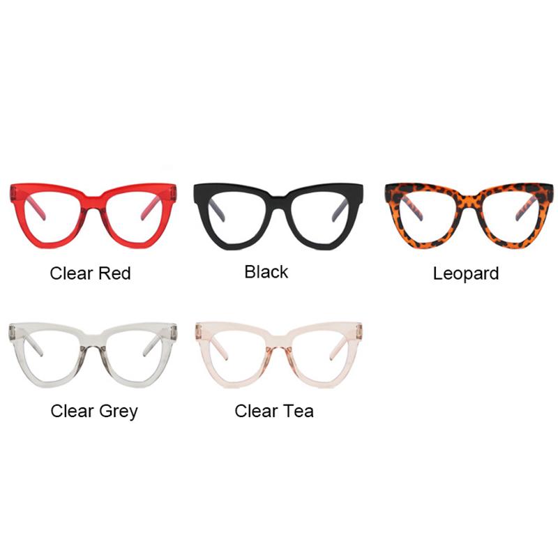 New Fashion Lady Reading Glasses Blue Light Filter Prescription Eyeglasses Brand Design Oversized Triangle Cat Eye Glasses