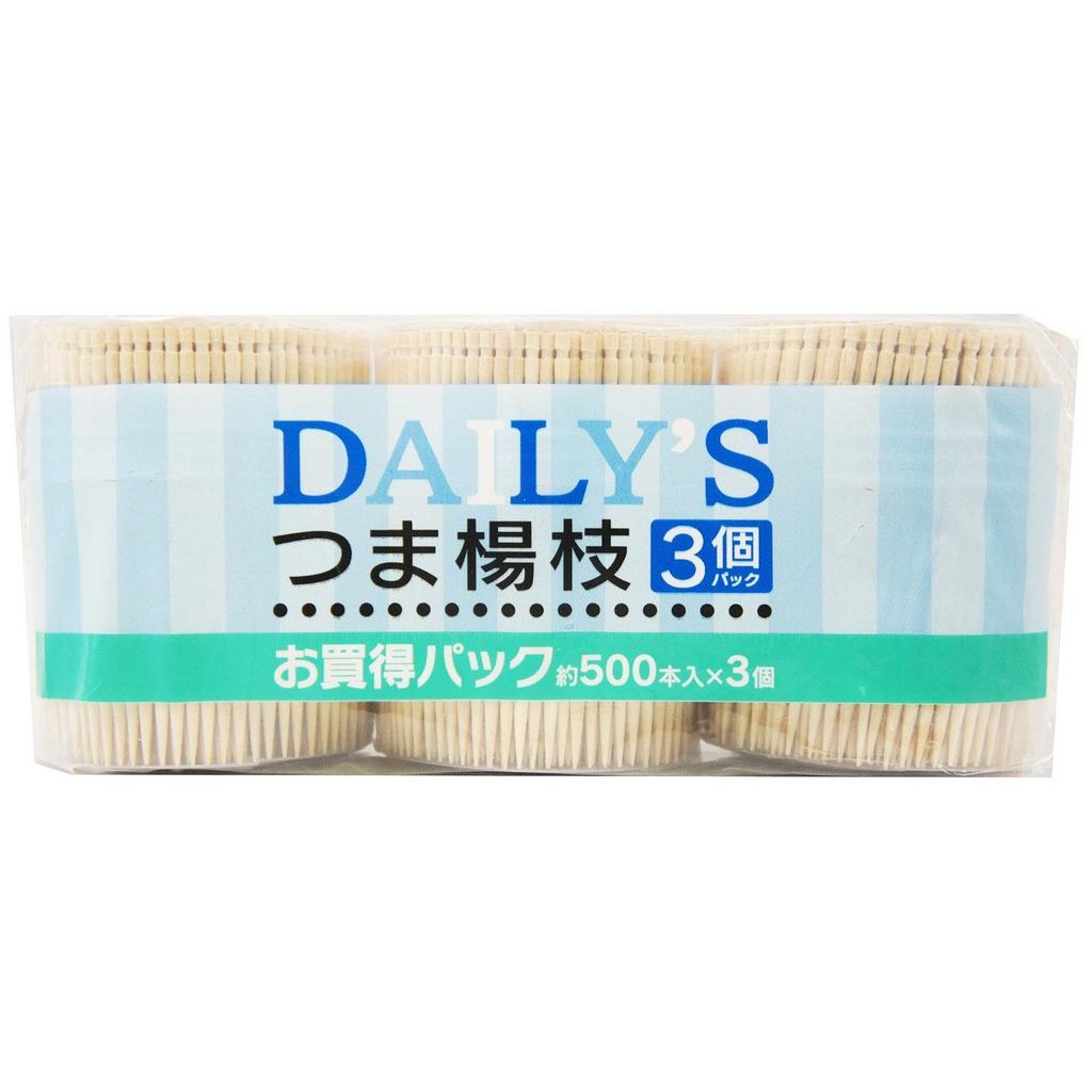 Daiwa Bussan Toothpicks Natural 6.5cm Dailies SL-500 500 pieces set 3
