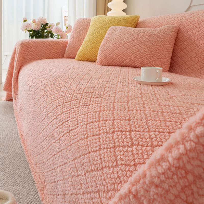 

Тканевый чехол для дивана, осенне-зимний плюшевый утолщенный цельный чехол, пыленепроницаемый универсальный чехол для дивана 180-130