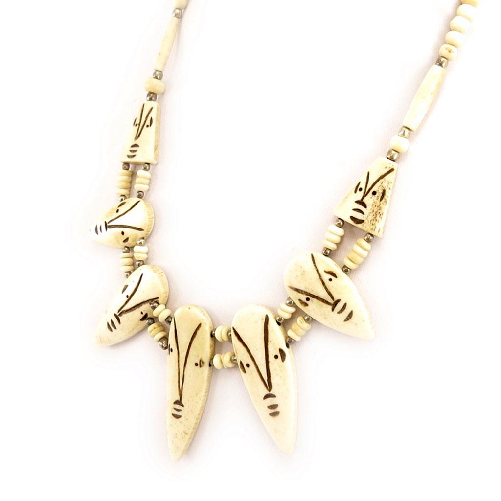 Les Trésors De Lily [C5028] - Designer Necklace 'Kilimanjaro' Beige