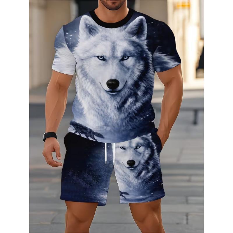 

3D Printed Men s Summer T-Shirt and Shorts Set XL