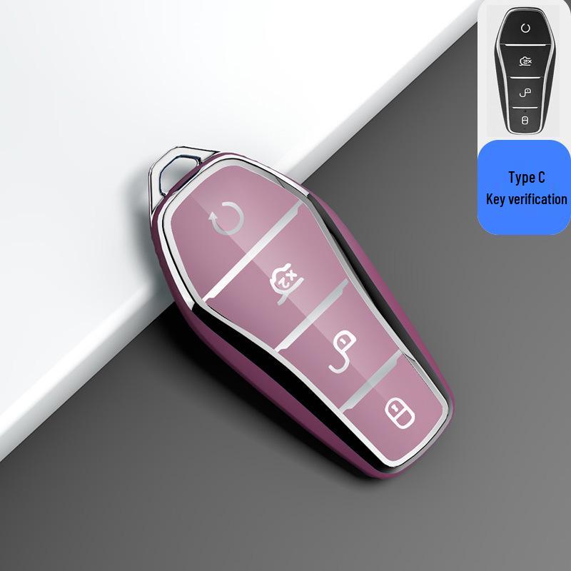 Compatible Key Cover for BYD Han EV, Tang DM/MAX, Song Pro, Qin PLUS, Yuan Models - Women’s Shell Buckle Bag