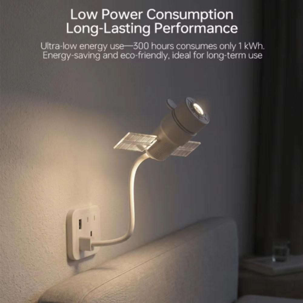 360 Degree Rotation Night Light Adjustable Focus Satellite Projector Nighttime Use