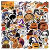 50 Halloween-tema morsomme vanntette klistremerker for flasker, kofferter og dekorasjon