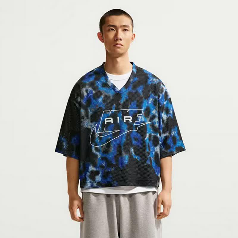 NIKE Men s Loose Fit Camo Sport Short Sleeve T-Shirt L