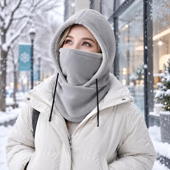Full Face Mask for Winter Skiing Balaclava Hat, Windproof Ski Fleece Lined Thermal Gear Commuting Cover, Cozy Neck Warmer Men Women, Outdoor