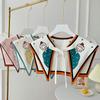 Perfect Match Printed Shawl Fake Collar Women Detachable Collars Big Lapel False Collar Shirt Thin Shawl Kragen Sahte Yaka Kraagje Nep Dames