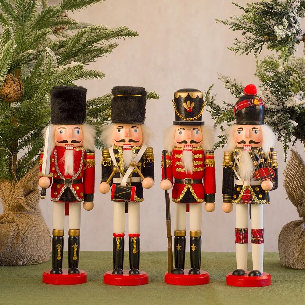 New Creative 30cm Wooden Nutcracker Puppet Soldier Ornament High Quality Christmas Decoration Home Furnishings