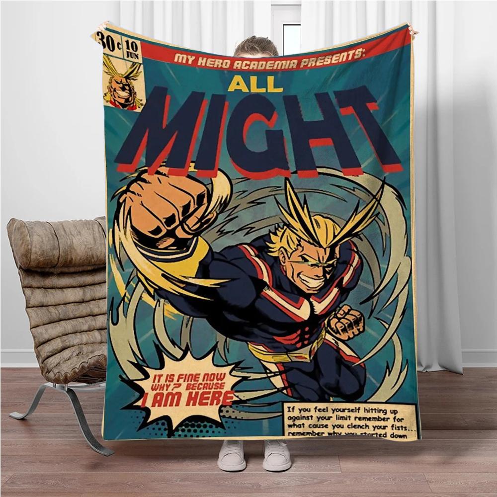 

Vintage M-My-Hero-Academia 3D Printed Flannel Blanket Living Room Sofa Bed Camping Picnic Warm Blanket Holiday Gifts 75x90cm