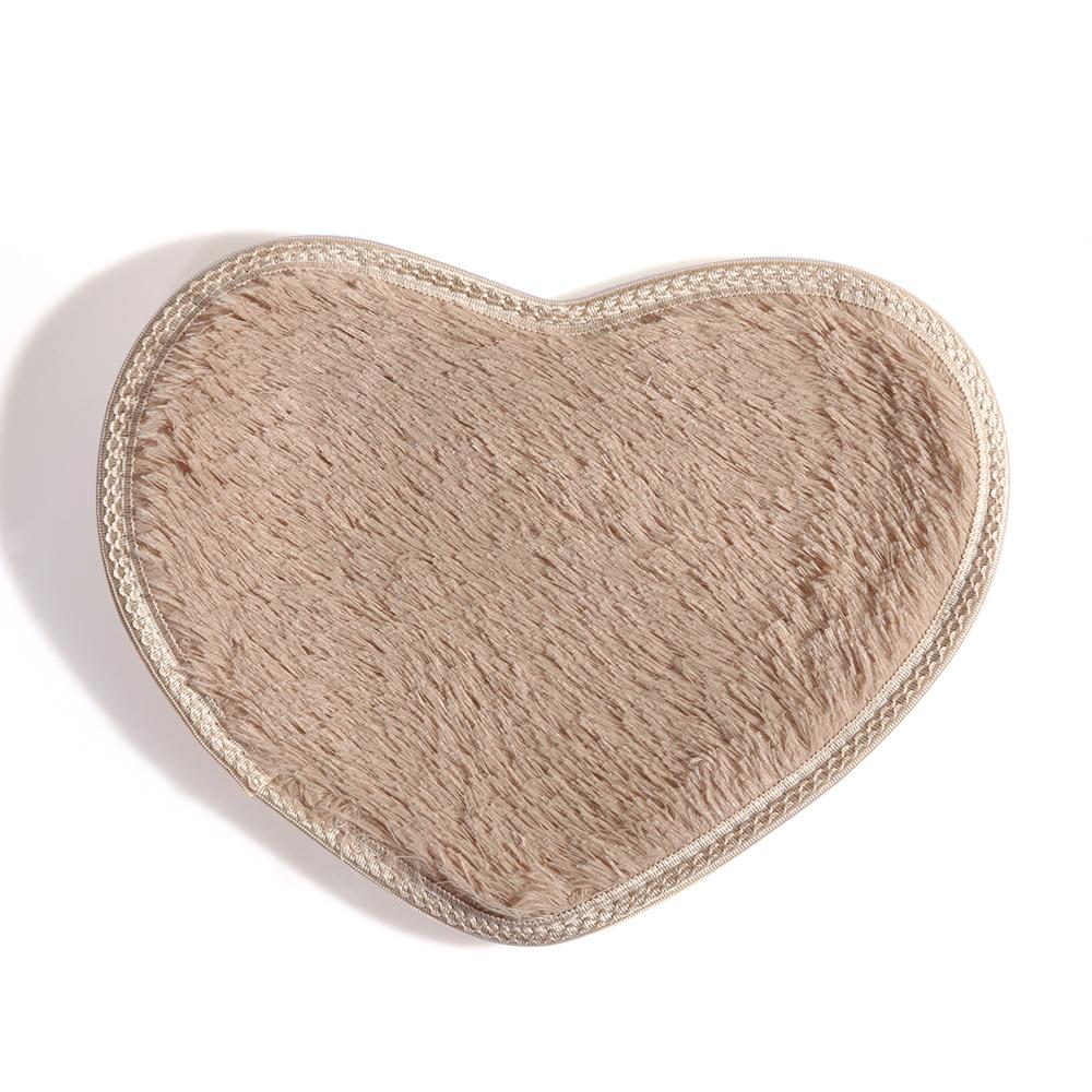 40x30cm Shower Nonslip Soft Floor Bath Rug Heart Mat Flannel Carpet Memory Foam