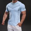 Summer New American Style Casual Short-sleeved T-shirt Fashionable Sports Slim Elastic Fitness Outdoor T-shirt