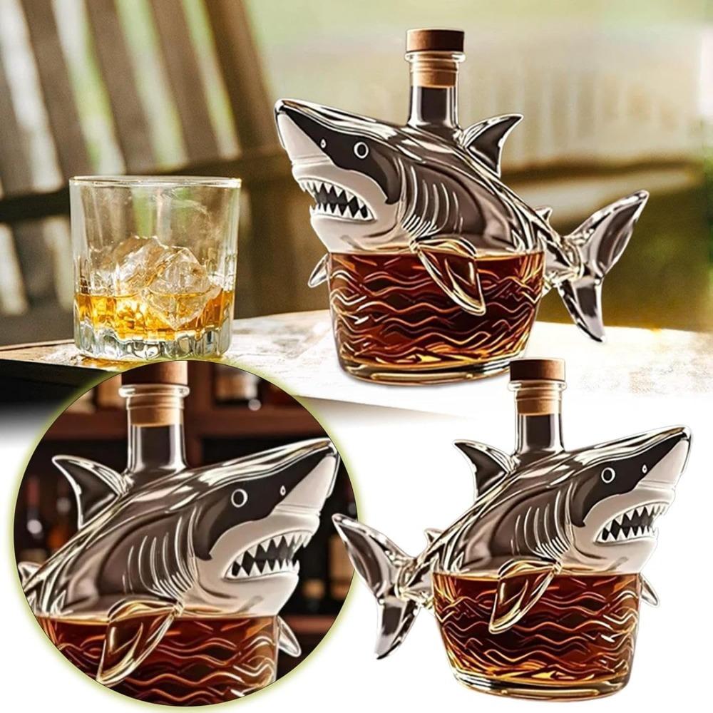 Shark Statue Wine Bottle 320 Ml Wine Decanter Fun Whiskey Bottle  Home Bar
