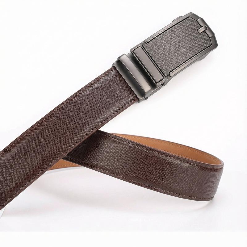 Men'S Automatic Buckle Cowhide Belt Men'S Business Leisure Senior Sense Versatile Belt Youth Belt E-Commerce