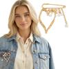 Heart Safety Pin Brooch With Pearl Pendants For A Decorative Jacket