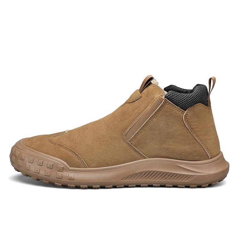 Outdoor Leather Men Sneakers Slip On Casual Shoes Men Walking Shoes Men Loafers Comfortable Hiking Footwear Lightweight 2024