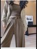 Women's High-Waist Corduroy Wide-Leg Pants - Autumn/Winter 2024 Collection
