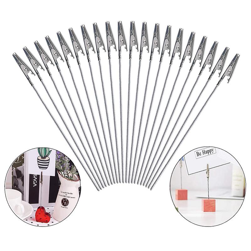 10Pc Desktop Decoration Colorful Cube Stand Wire Desk Card Note Memo Photo Clip