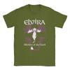 Elvira Dark Purple Bats and Coffin TShirt for Unisex Round Collar Short Sleeve T Shirts Big Size Clothing