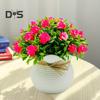 Artificial Potted Plants 31 Flower Head Home Office Living Room Bedroom Wedding Faux Floral Bonsai Indoor Outdoor Decoration