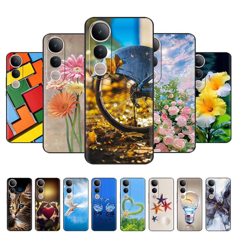 For Vivo V50 Lite 5G 4G Case Fashion Flower Soft High Quality Housing For Vivo V50Lite 4G Back Cover Colorful Phone Casing Funda