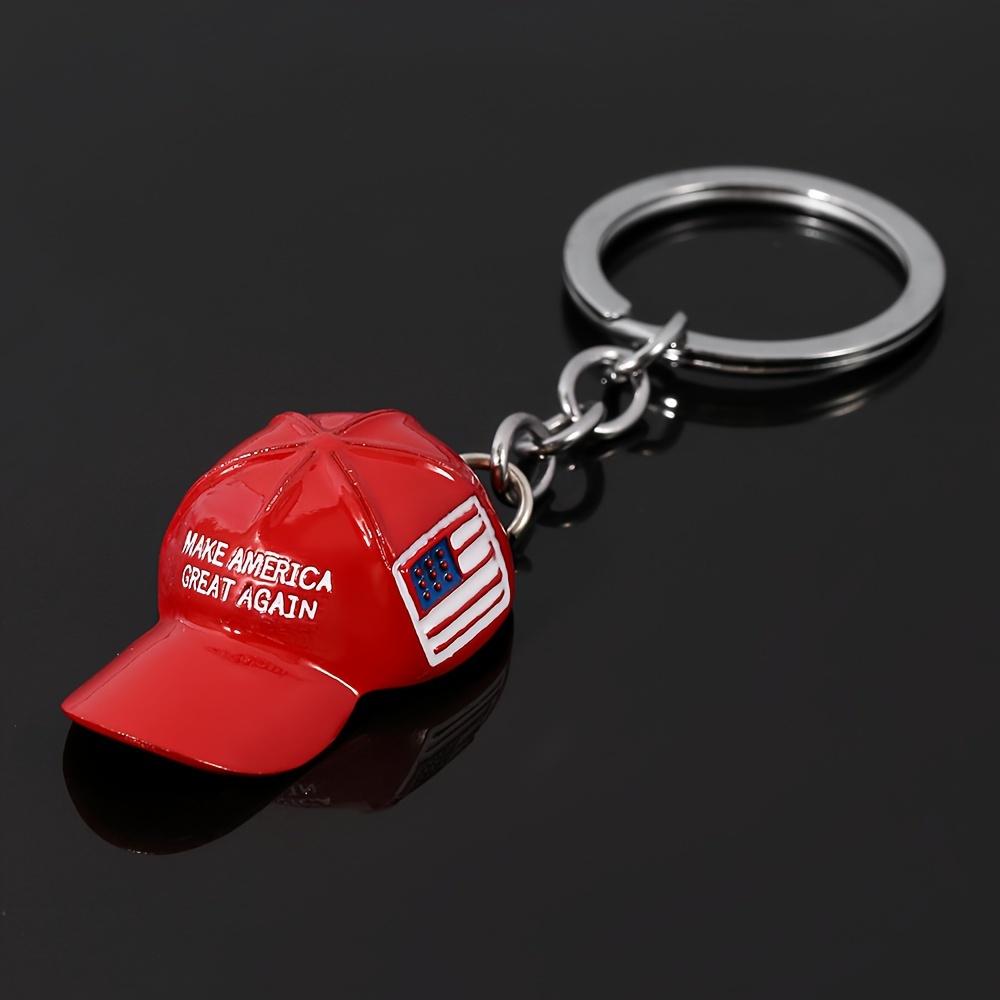 1pc Red Hat Men's Hip Hop Keychain, Fashion Player Cool Keychain Accessories Gift for Daily Wear