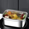 Δοχείο φαγητού από ανοξείδωτο ατσάλι 304 με καπάκι, σφραγισμένο, αδιάβροχο, κουτί μπέντο, δοχείο αποθήκευσης για ψυγείο και κατάψυξη, δοχείο φαγητού για κάμπινγκ στην ύπαιθρο