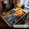 Soccer Theme Custom Mouse Pad Personalized With Name Text Customized Desk Mat For Office Home Decor