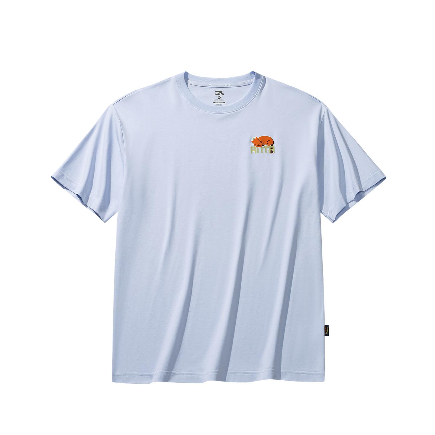 

Anta Short Sleeve Knitted T-Shirt Summer 2026 Unisex tops Light-Twilight-Blue 972628115-4 XS