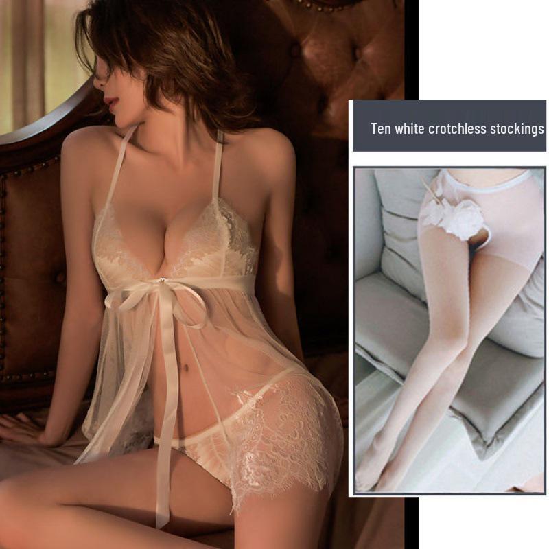 Women's Plus Size Sheer Lace Nightgown - Sexy & Tempting Lingerie