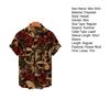 Revers Kurzarm Einreiher Männer Hemd Sommer Blume Schädel Drucken Hawaiian Shirt Beachwear