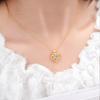 Wind Color Treasure Necklace Stud Earrings Set Natural Garnet Topaz S925 Silver Light Luxury Jewelry