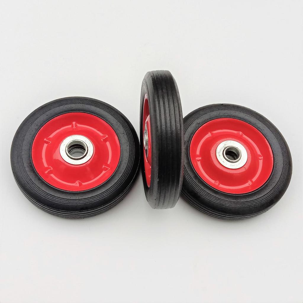 6-Inch Rubber Swivel Caster Wheel with Iron Core for Luggage Cart