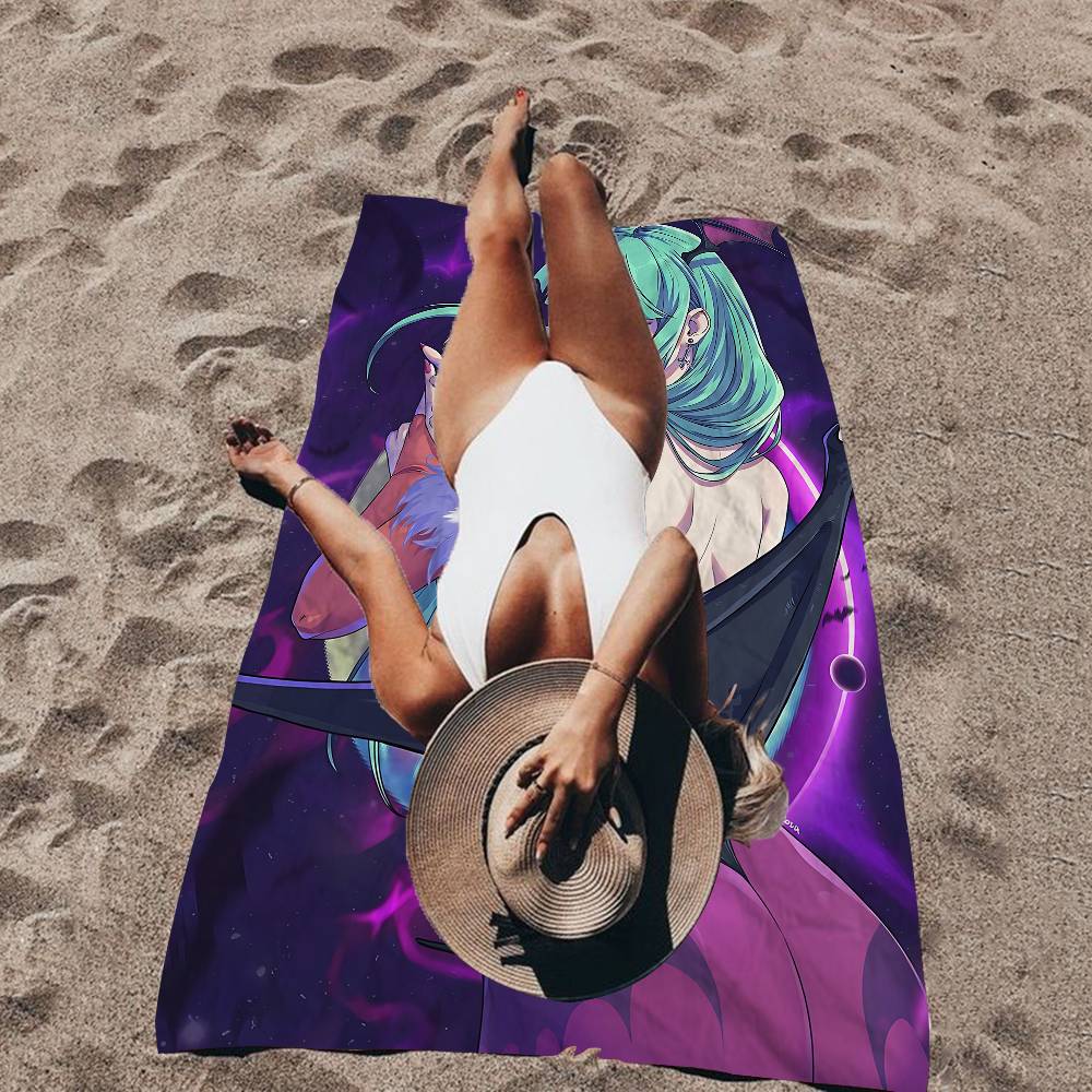 Girl Game M-morrigan Aensland Microfiber Beach Towel Absorbent Quick dry Soft Yoga Swimming Resort Mountain Climbing Towel
