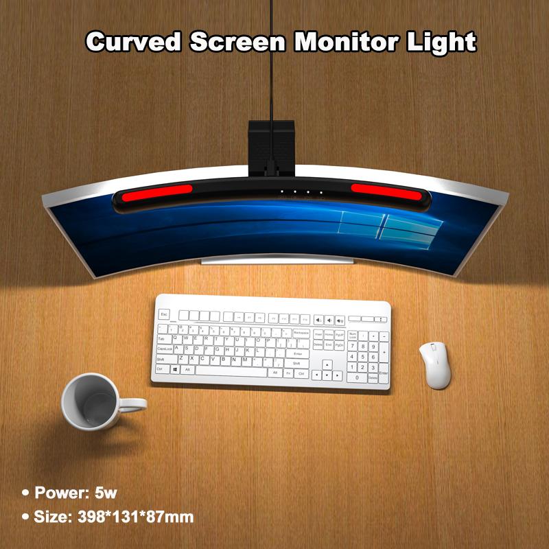 TB-301SFS 398mm RGB Effect Curved Monitor Hanging Light Bar No Flicker Touch Control Computer Screen Lamp