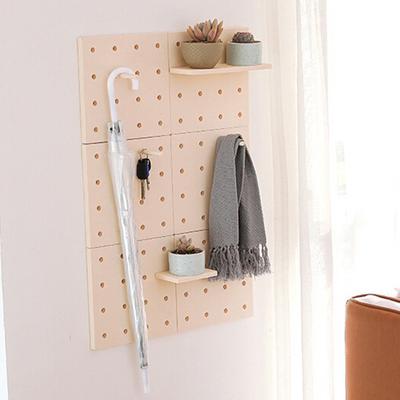 Kreatives abnehmbares Lagerregal PP Wandmontiertes DIY-Dekorationsbrett mit Löchern Lagerregal für Badezimmer Schlafzimmer Küche