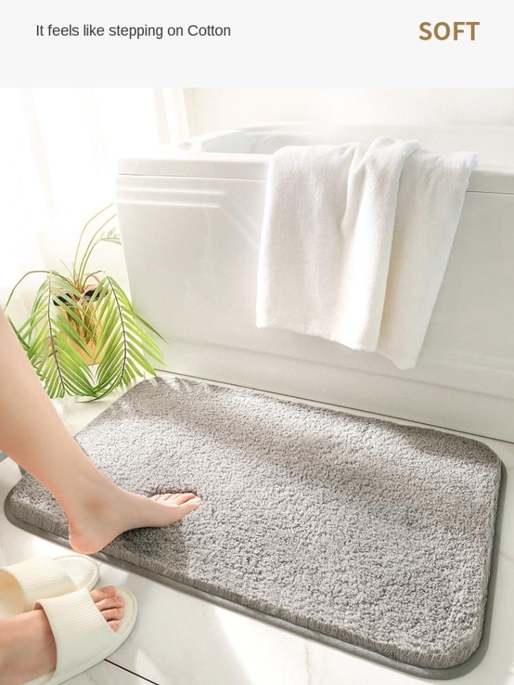 Cheap Super Thick Fluff Fiber Bath Mat Home Decoration Door Mat NonSlip Absorbent Bathroom
