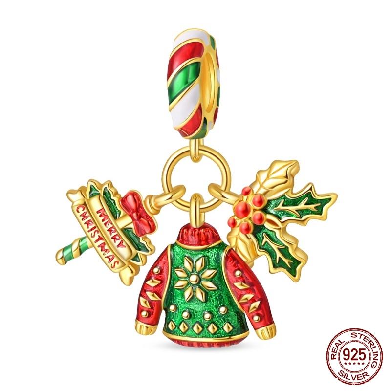 New Copper Fashion Christmas Snowman Elk Ice Boots Charm Bead Suitable For Brand Original Bracelet Diy Jewelry Gift
