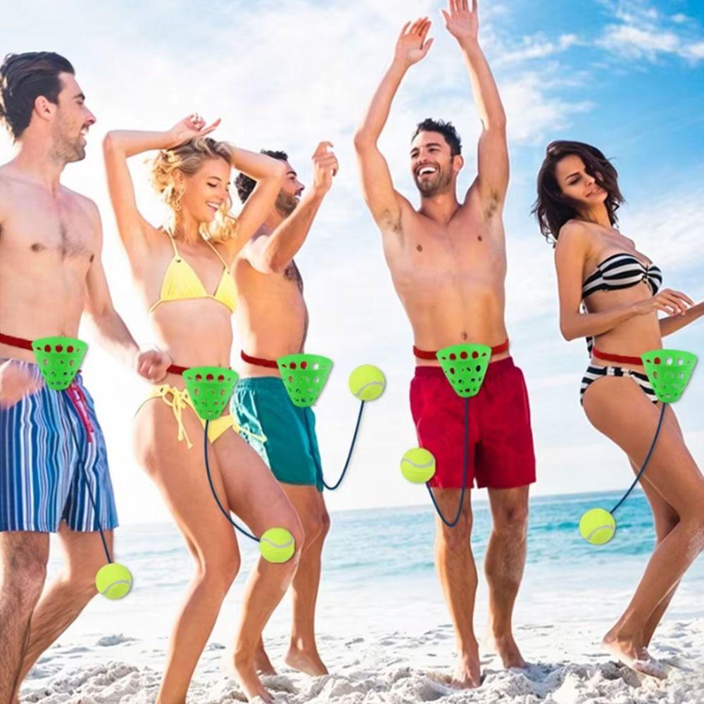 Eye Waist Coordination Waist Ball Game Multiplayer Interactive Hanging Ball Toss Game Outdoor Toy