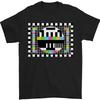 Pattern di Test TV come Indossato su T-Shirt da Uomo 100% Cotone