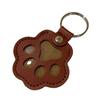 Faux Leather Pet Hair Keychain Dog Cat Claw Shape Souvenir
