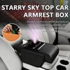Car Tissue Box Cup Holder Storage Multifunctional Car Four Pad One Charging Armrest Sky In Top Box Starry Height Function S0F4