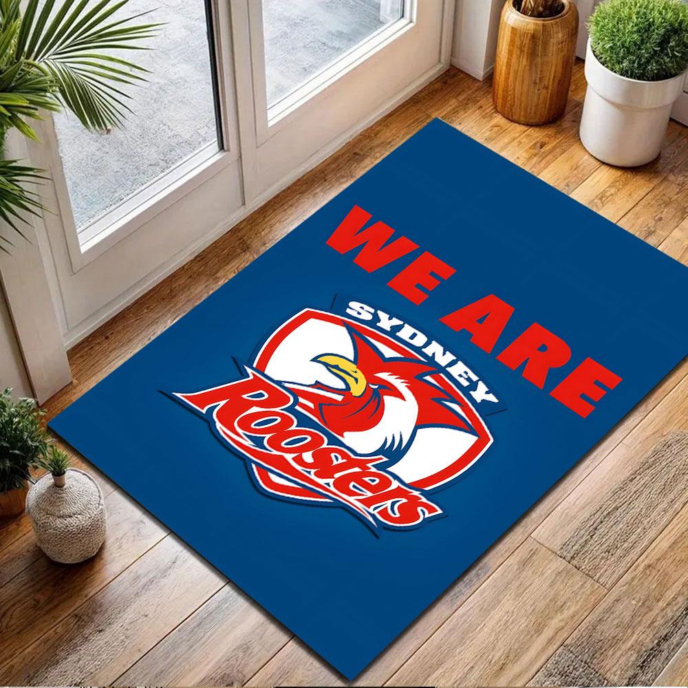 Sydney Roosters Pride Patterned carpet, non slip mat suitable for living room and bedroom sofas